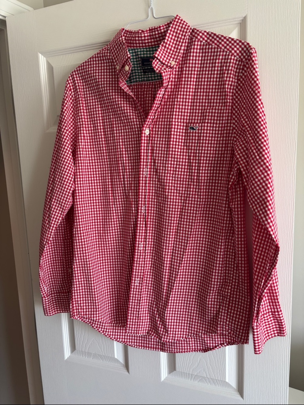Vineyard Vines Red Gingham Button-Down Shirt